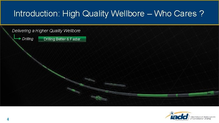 Introduction: High Quality Wellbore – Who Cares ? Delivering a Higher Quality Wellbore Drilling