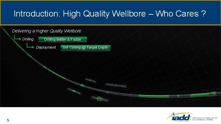 Introduction: High Quality Wellbore – Who Cares ? Delivering a Higher Quality Wellbore Drilling