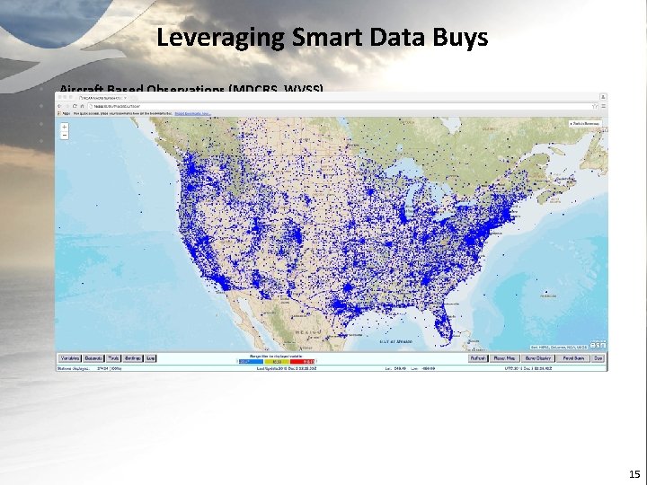 Leveraging Smart Data Buys • • Aircraft Based Observations (MDCRS, WVSS) Lightning Data GPS-Met