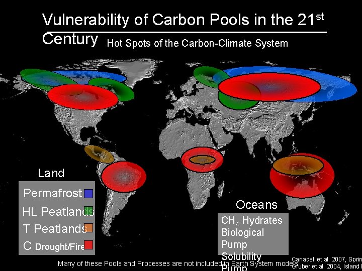 Vulnerability of Carbon Pools in the 21 st Century Hot Spots of the Carbon-Climate