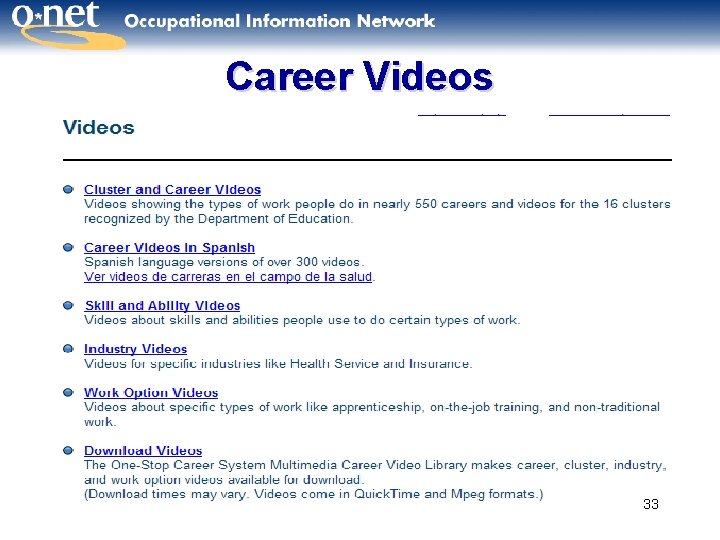 Career Videos 33 