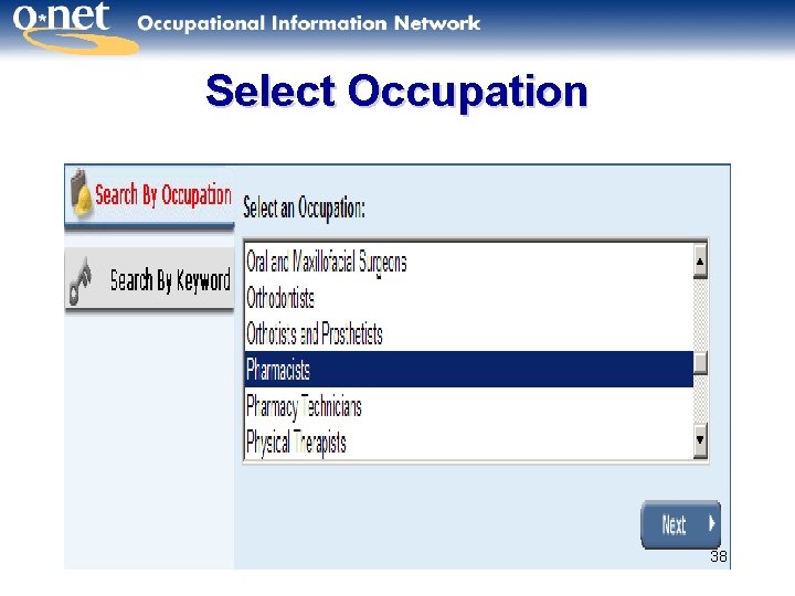 Select Occupation 38 