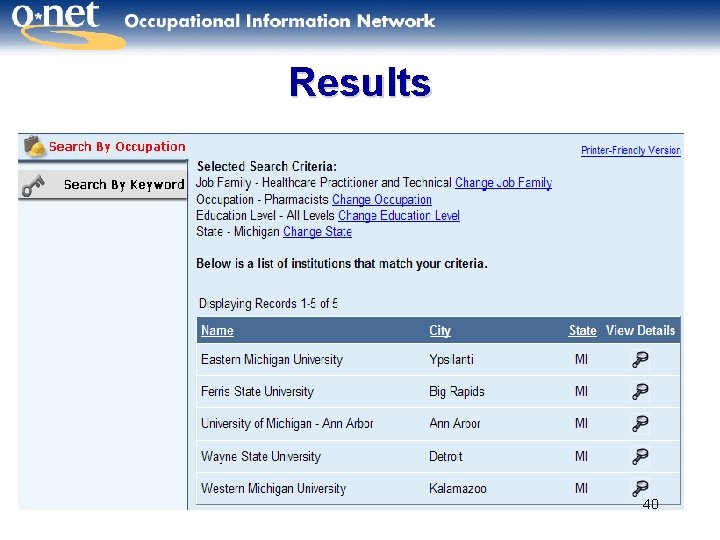 Results 40 