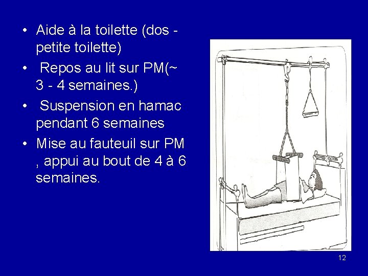  • Aide à la toilette (dos - petite toilette) • Repos au lit