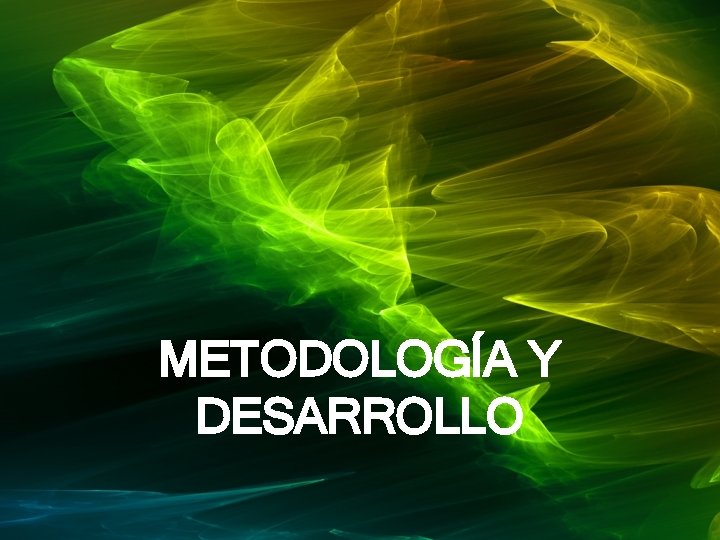 METODOLOGÍA Y DESARROLLO 