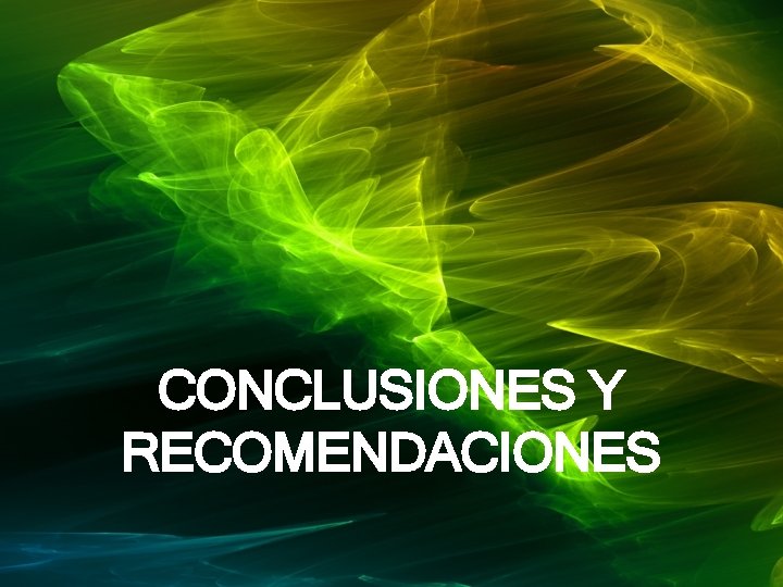 CONCLUSIONES Y RECOMENDACIONES 