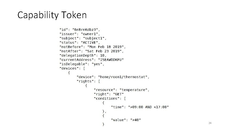 Capability Token 24 