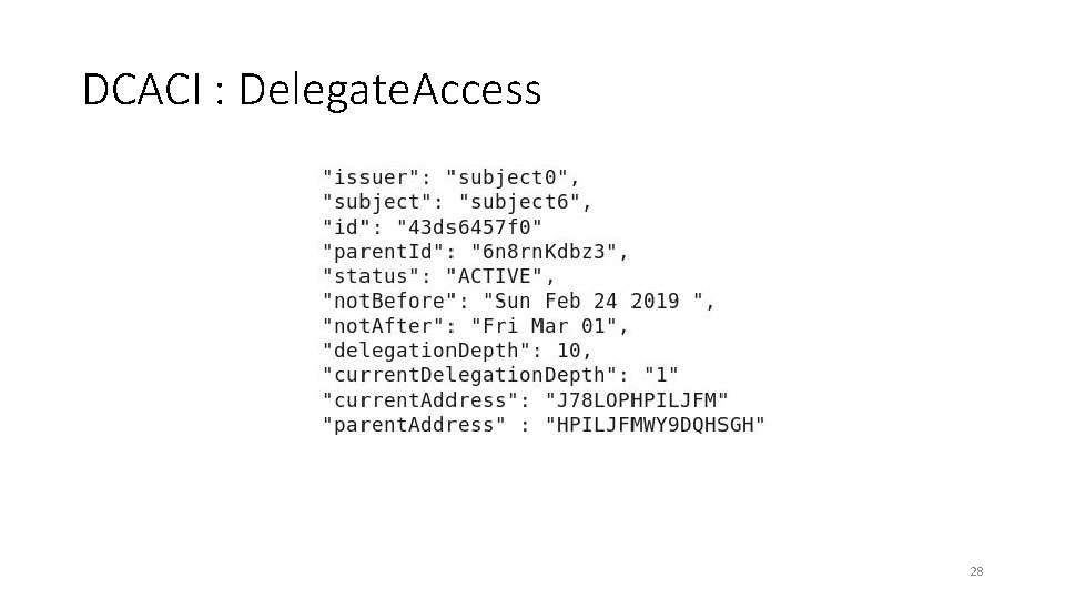 DCACI : Delegate. Access 28 