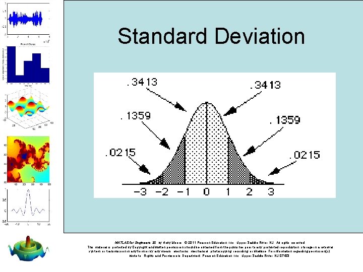 Standard Deviation MATLAB for Engineers 3 E, by Holly Moore. © 2011 Pearson Education, Standard Deviation MATLAB for Engineers 3 E, by Holly Moore. © 2011 Pearson Education,