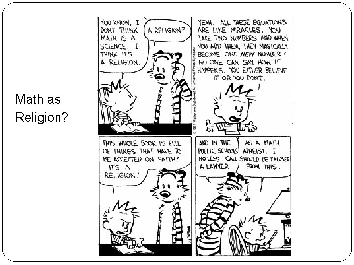 Math as Religion? 
