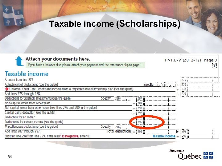 Taxable income (Scholarships) 34 