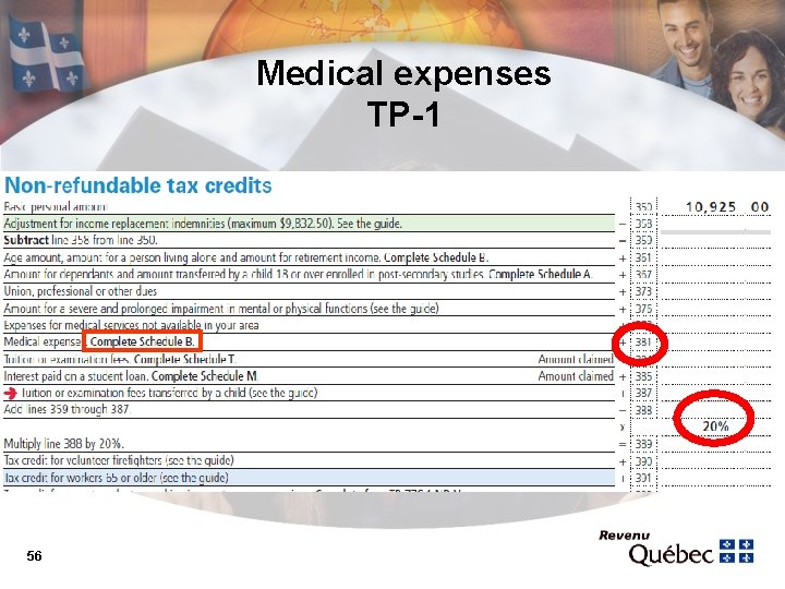 Medical expenses TP-1 56 