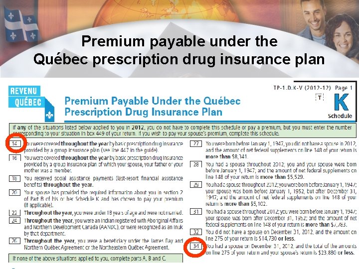 Premium payable under the Québec prescription drug insurance plan 67 