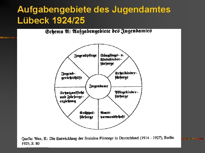 Aufgabengebiete des Jugendamtes Lübeck 1924/25 