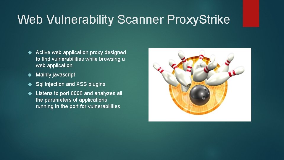 Web Vulnerability Scanner Proxy. Strike Active web application proxy designed to find vulnerabilities while