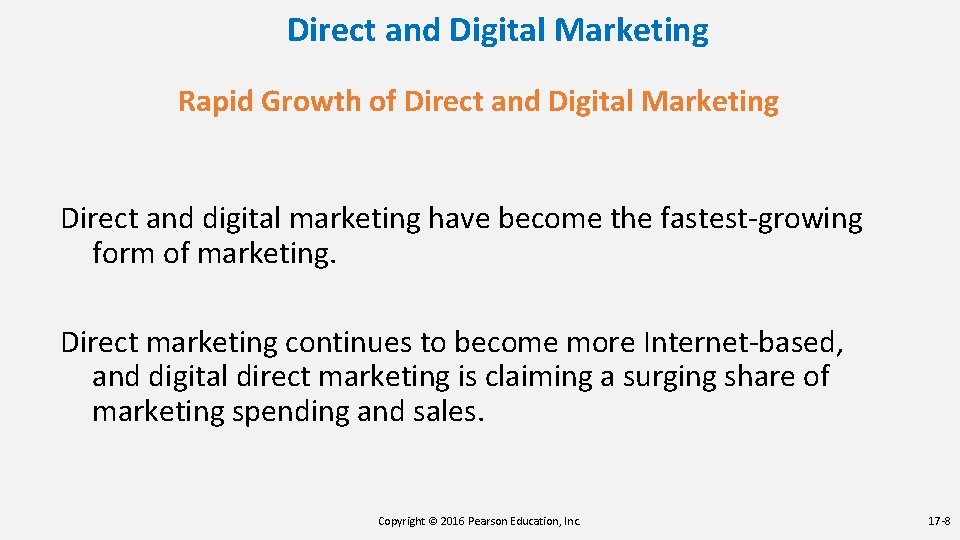 Direct and Digital Marketing Rapid Growth of Direct and Digital Marketing Direct and digital