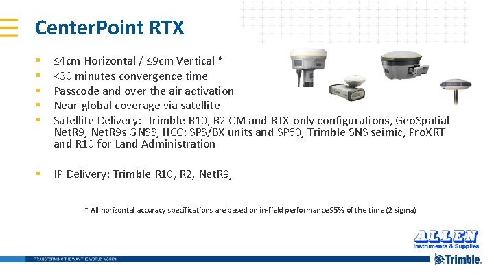 Center. Point RTX § § § ≤ 4 cm Horizontal / ≤ 9 cm