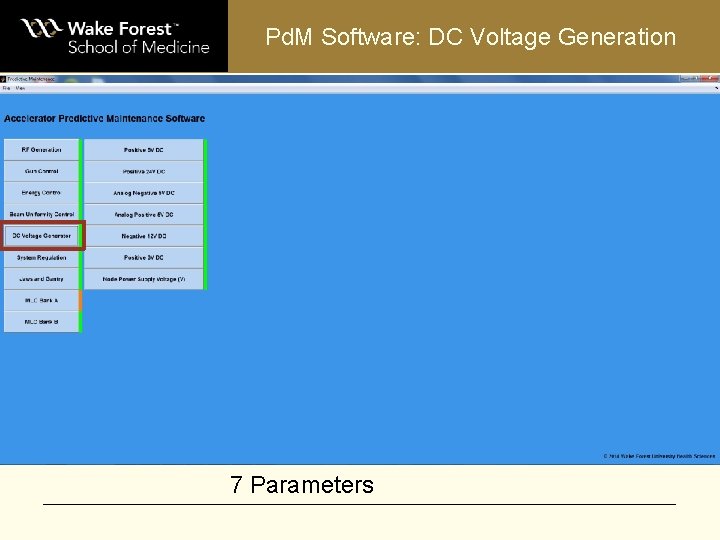 Pd. M Software: DC Voltage Generation 7 Parameters 