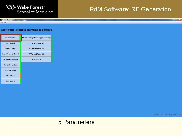 Pd. M Software: RF Generation 5 Parameters 