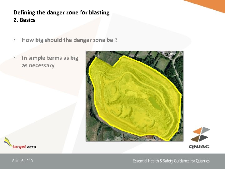 Defining the danger zone for blasting 2. Basics • How big should the danger