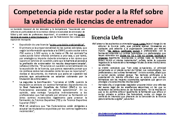 Competencia pide restar poder a la Rfef sobre la validación de licencias de entrenador