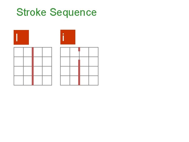 Stroke Sequence l i 