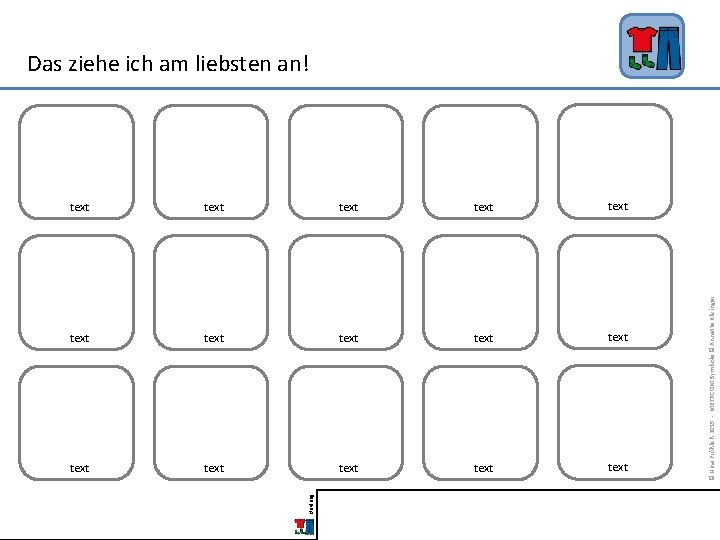 text text text text Kleidung text © Nina Fröhlich 2015 - METACOM Symbole ©