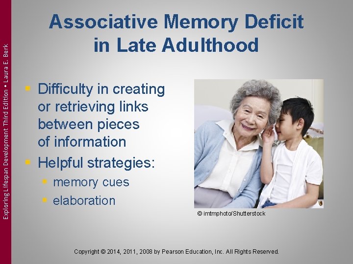 Exploring Lifespan Development Third Edition Laura E. Berk Associative Memory Deficit in Late Adulthood