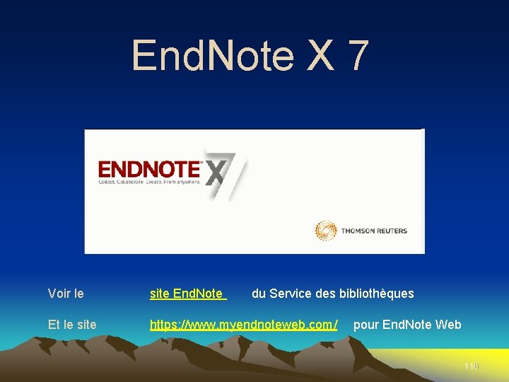 End. Note X 7 Fin Voir le site End. Note Et le site https: