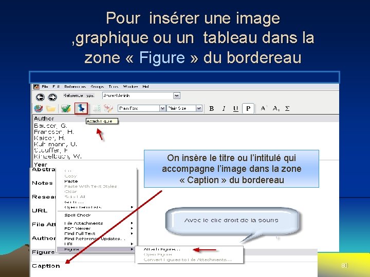 Pour insérer une image , graphique ou un tableau dans la zone « Figure