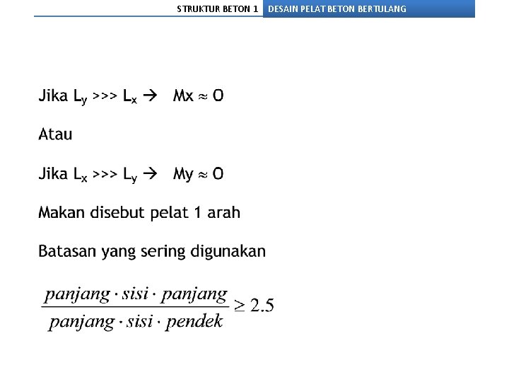 STRUKTUR BETON 1 DESAIN PELAT BETON BERTULANG 