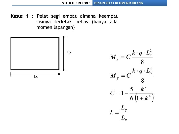 STRUKTUR BETON 1 DESAIN PELAT BETON BERTULANG 