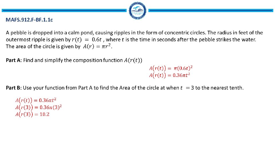 MAFS. 912. F-BF. 1. 1 c 