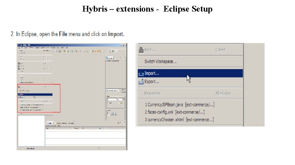 Hybris – extensions - Eclipse Setup 