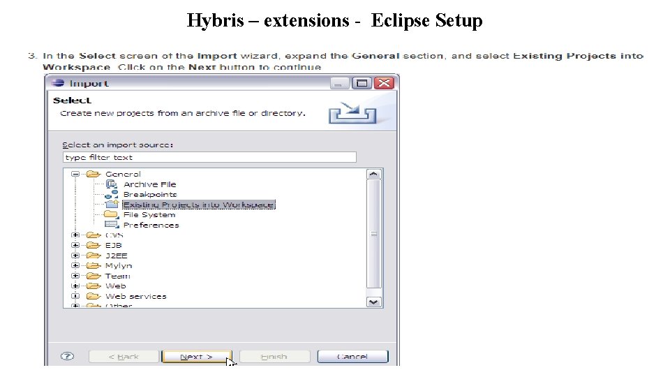 Hybris – extensions - Eclipse Setup 