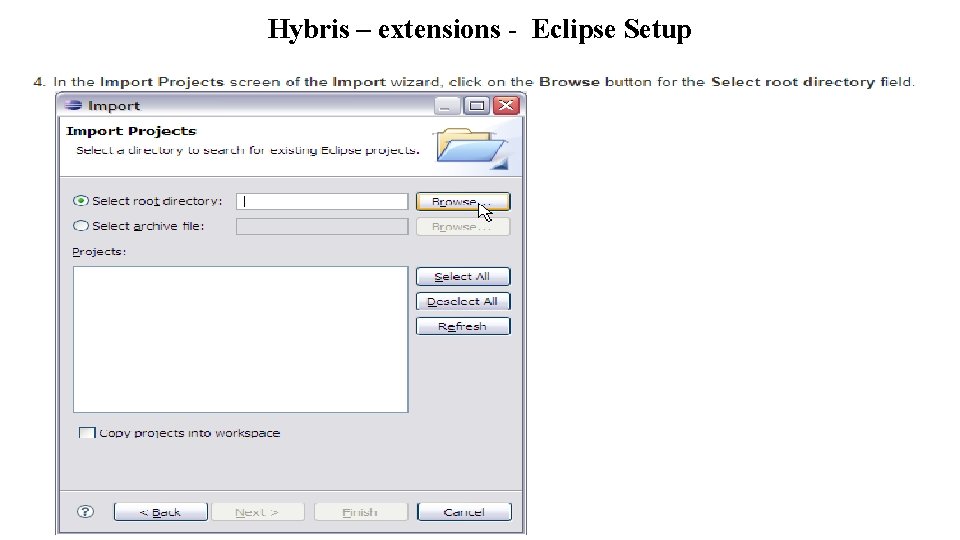 Hybris – extensions - Eclipse Setup 