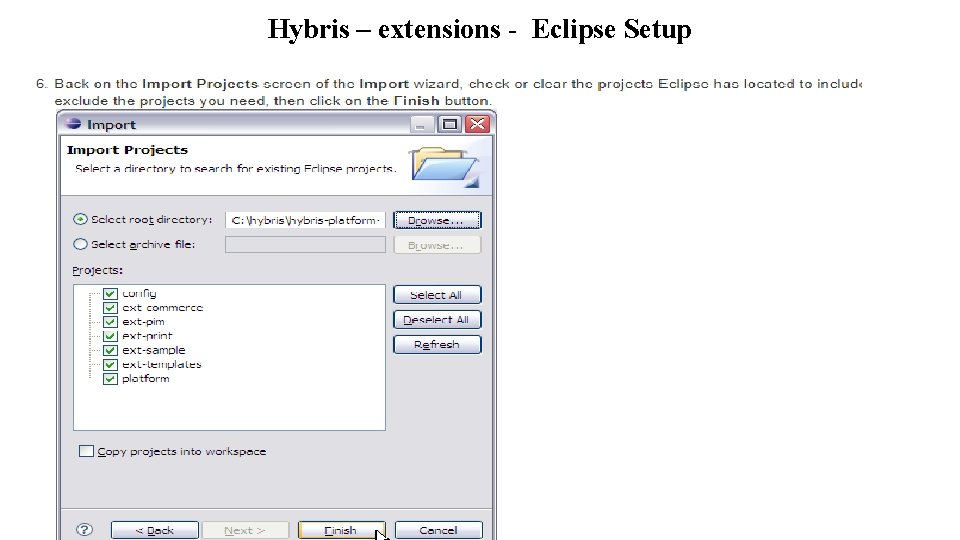 Hybris – extensions - Eclipse Setup 