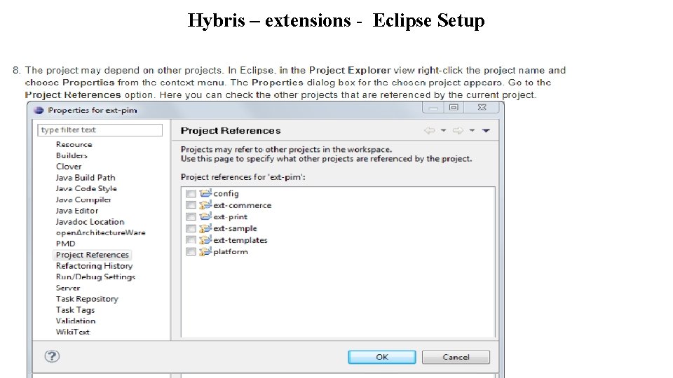 Hybris – extensions - Eclipse Setup 