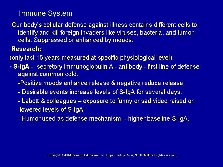 Immune System Our body’s cellular defense against illness contains different cells to identify and