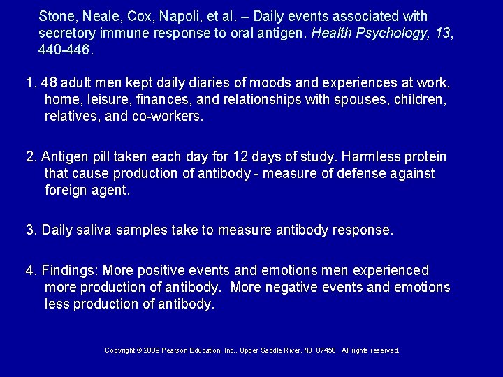 Stone, Neale, Cox, Napoli, et al. – Daily events associated with secretory immune response