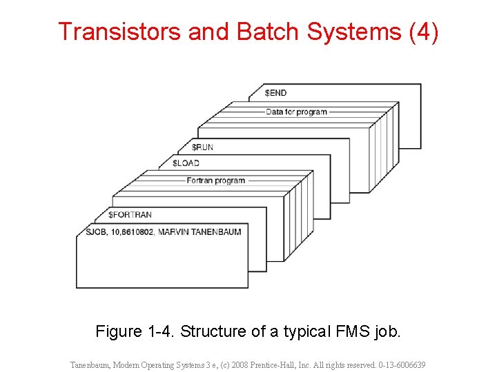 Transistors and Batch Systems (4) Figure 1 -4. Structure of a typical FMS job.