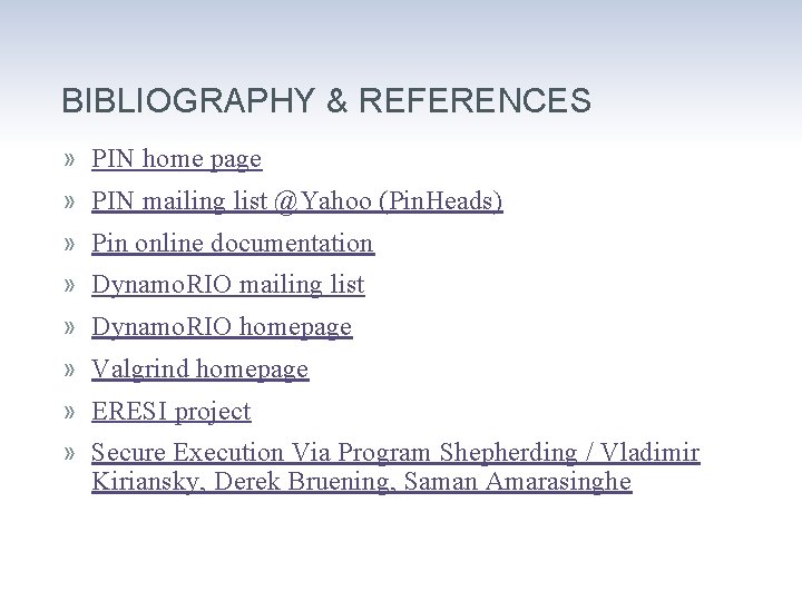 BIBLIOGRAPHY & REFERENCES » PIN home page » PIN mailing list @Yahoo (Pin. Heads)