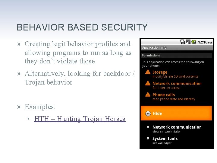 BEHAVIOR BASED SECURITY » Creating legit behavior profiles and allowing programs to run as