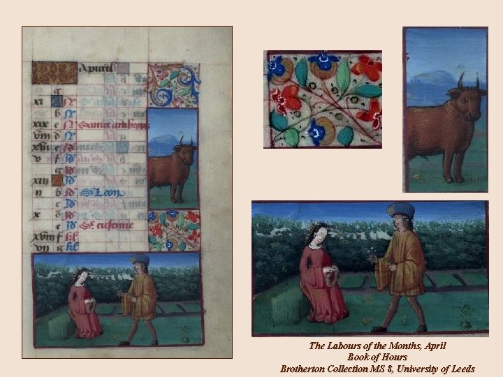 The Labours of the Months, April Book of Hours Brotherton Collection MS 8, University