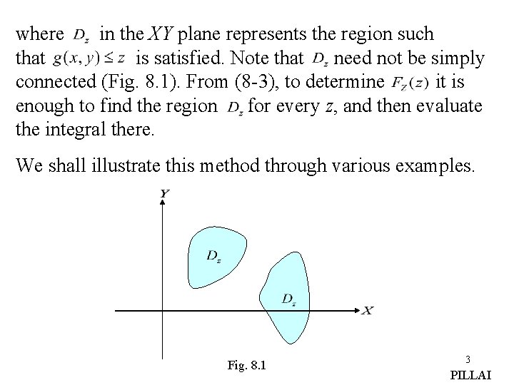 where in the XY plane represents the region such that is satisfied. Note that