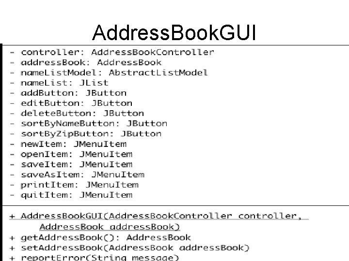 Address. Book. GUI 