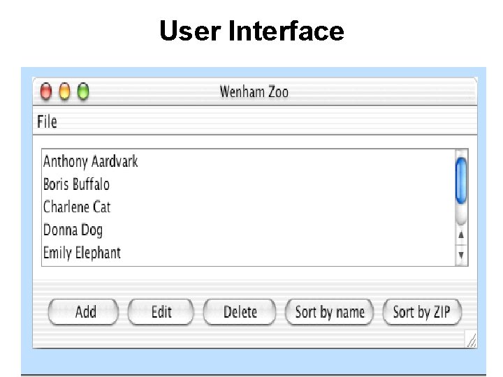 User Interface 