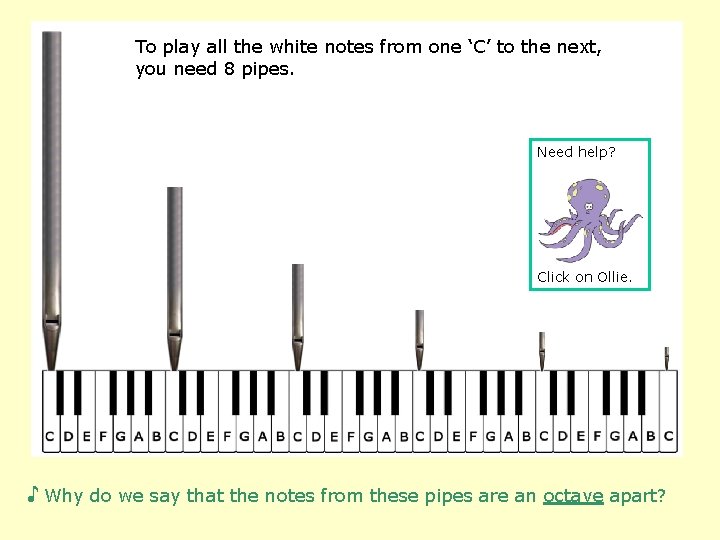 To play all the white notes from one ‘C’ to the next, you need