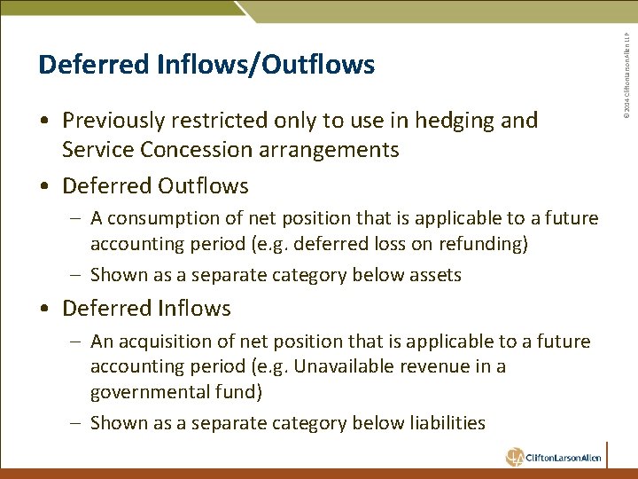 Presented by Jake Lenell Principal Clifton Larson Allen