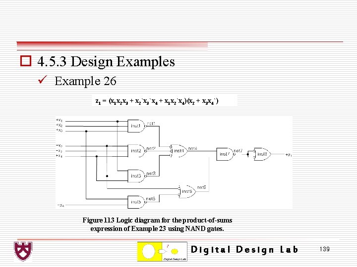 o 4. 5. 3 Design Examples ü Example 26 z 1 = (x 1